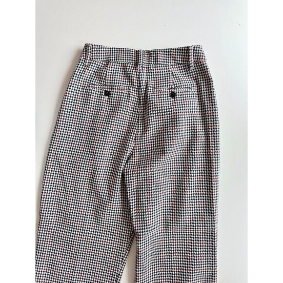 ROOTS Rossland Check Pleat High Waisted Cropped Trousers Pants, Size 4 - Picture 9 of 15